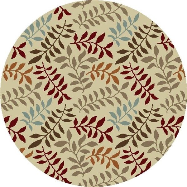 Concord Global Trading Concord Global 97820 5 ft. 3 in. Chester Leafs - Round; Ivory 97820